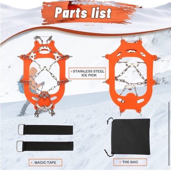 NWT Crampons Ice Snow Grips Snow Spikes - Picture 5 of 7